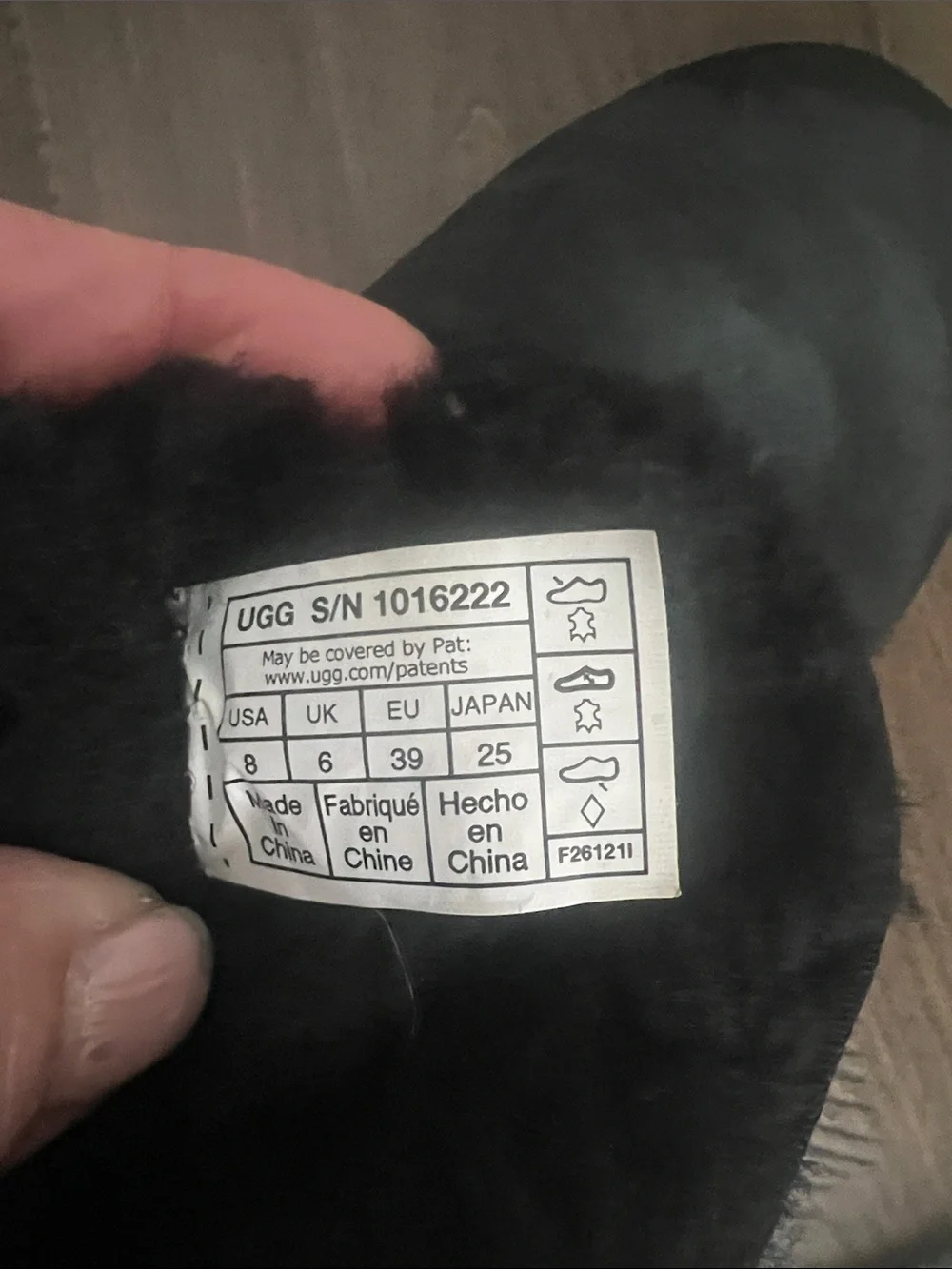 Black short UGG boots